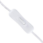 GloboStar® 70681 Καλώδιο Διακόπτης ON/OFF DC 12-24V 180cm από Jack Male 2.1x5.5mm σε Female 2.1x5.5mm Λευκό L185 x W1.9 x H1.5cm - Image 5