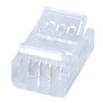 GloboStar® 70687 Ενωτικός Σύνδεσμος για Πολύχρωμη Ταινία LED RGB 10mm 4 PIN σε Πολύχρωμη Ταινία LED RGB 10mm 4 PIN Μ1.9 x Π1.4 x Υ0.7cm Διάφανο - Image 2