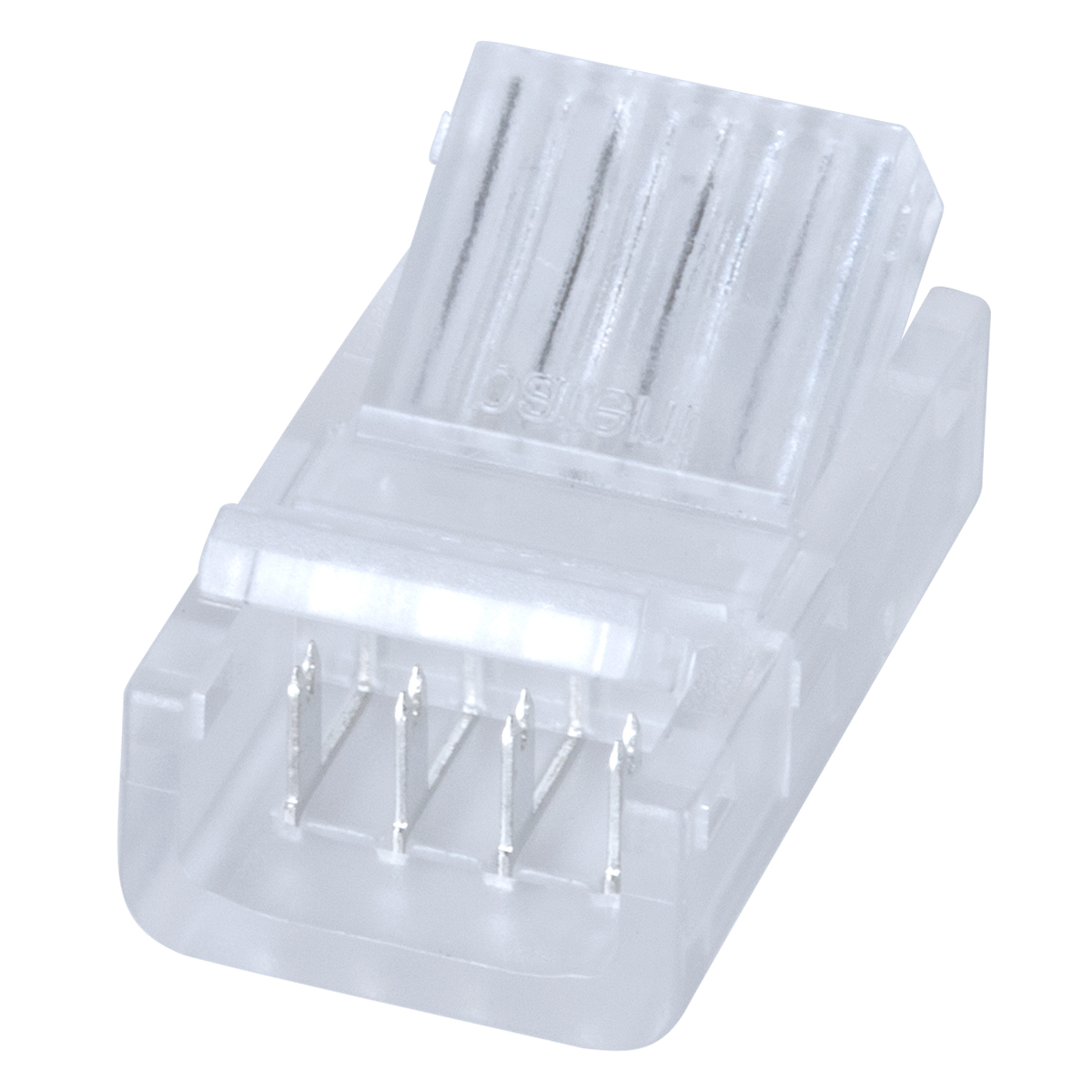 GloboStar® 70688 Ενωτικός Σύνδεσμος για Πολύχρωμη Ταινία LED 10mm 4 PIN σε Καλώδιο Τροφοδοσίας Ατερμάτιστο 4 PIN Μ2.1 x Π1.3 x Υ0.7cm Διάφανο - Image 2