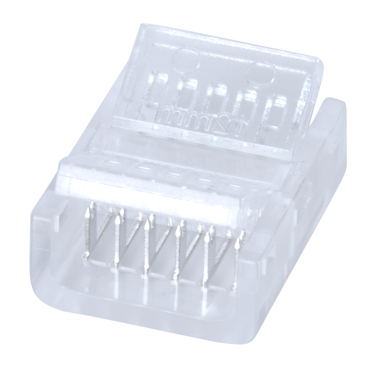 GloboStar® 70689 Ενωτικός Σύνδεσμος για Πολύχρωμη Ταινία LED RGB+CCT 12mm 6 PIN σε Πολύχρωμη Ταινία LED RGB+CCT 12mm 6 PIN Μ1.9 x Π1.5 x Υ0.7cm Διάφανο - Image 2