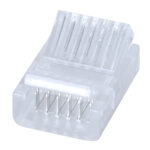 GloboStar® 70690 Ενωτικός Σύνδεσμος για Πολύχρωμη Ταινία LED RGB+CCT 12mm 6 PIN σε Καλώδιο Τροφοδοσίας Ατερμάτιστο 6 PIN Μ2.1 x Π1.6 x Υ0.7cm Διάφανο - Image 2