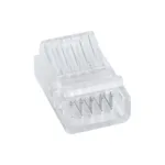 GloboStar® 70757 Ενωτικός Σύνδεσμος για Πολύχρωμη Ταινία LED RGBW 12mm 6 PIN σε Πολύχρωμη Ταινία LED RGBW 12mm 5 PIN Μ2.5 x Π1.5 x Υ1cm Διάφανο