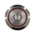 GloboStar® 70771 LED Φωτιζόμενος Διακόπτης Χωνευτός - Μπουτόν On/Off Ανοξείδωτος AC 220-240V Αδιάβροχο IP67 Φ18mm με Angel Eye Κόκκινο - Image 4
