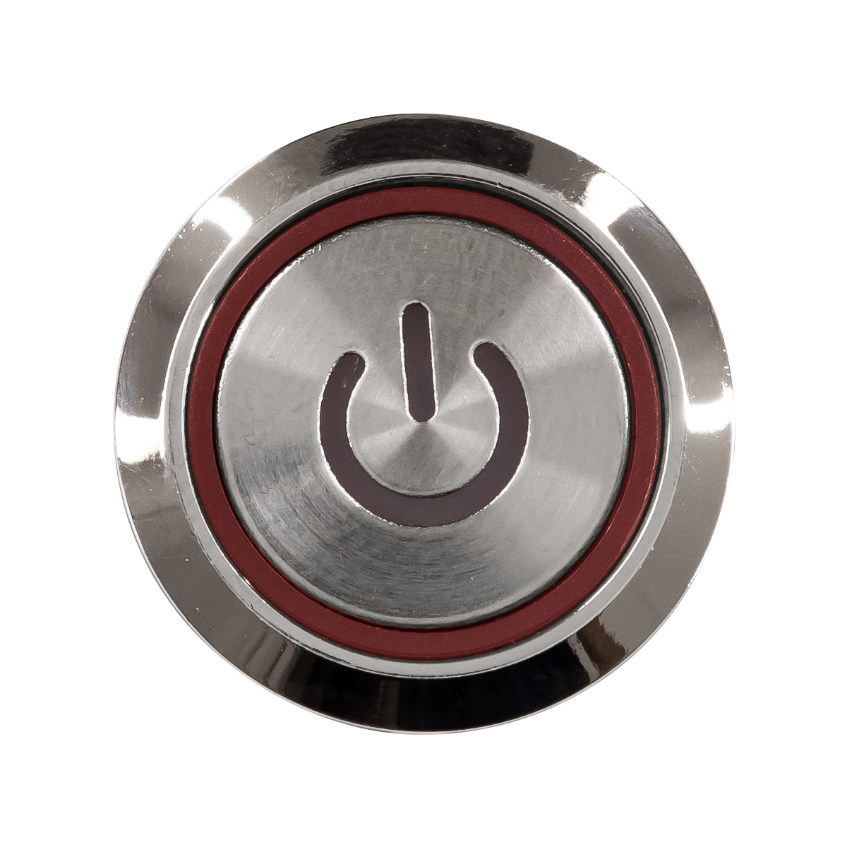 GloboStar® 70776 LED Φωτιζόμενος Διακόπτης Χωνευτός - Μπουτόν PUSH On Ανοξείδωτος AC 220-240V Αδιάβροχο IP67 Φ18mm με Angel Eye Κόκκινο - Image 4