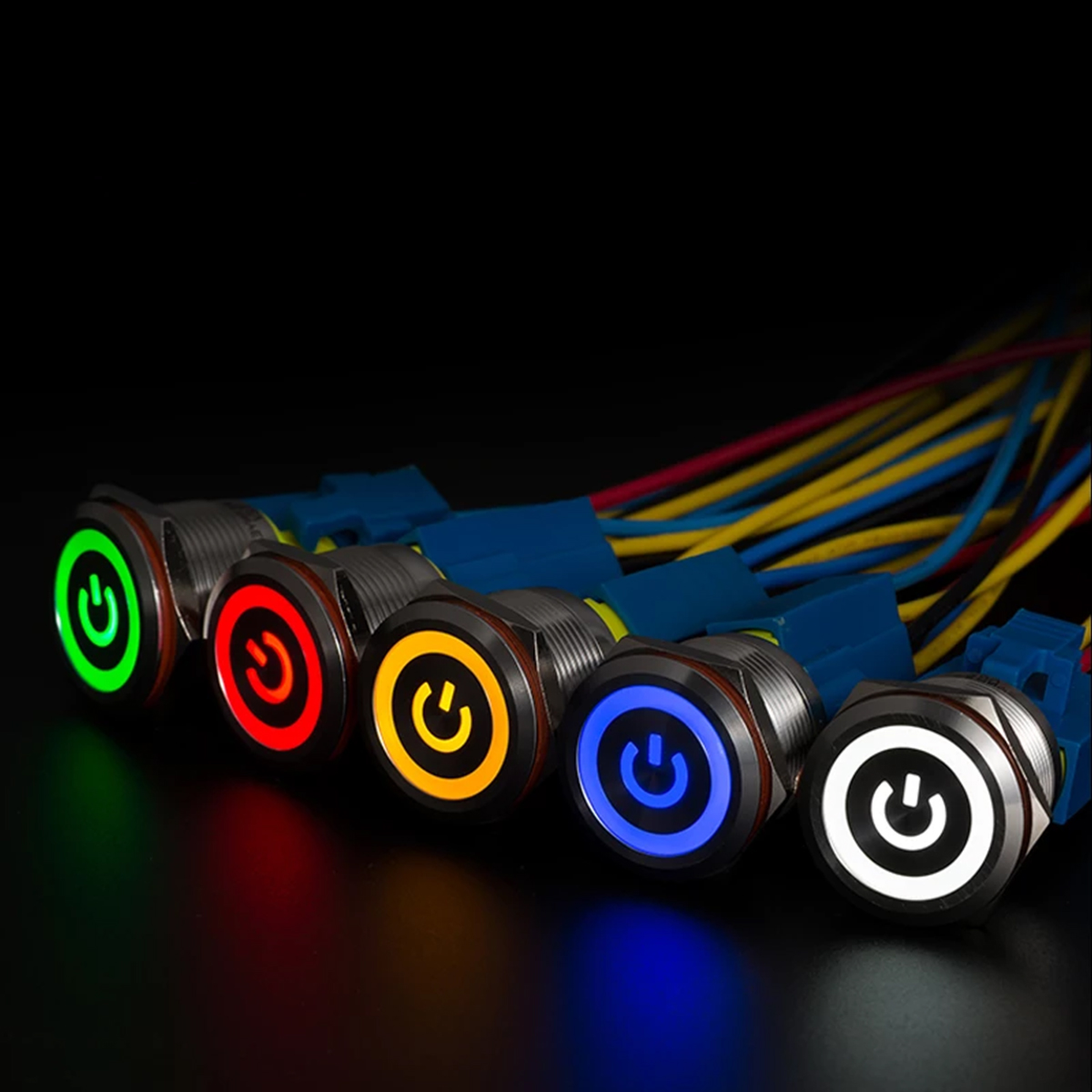 GloboStar® 70781 LED Φωτιζόμενος Διακόπτης Χωνευτός - Μπουτόν On/Off Ανοξείδωτος DC 12V με Angel Eye Αδιάβροχο Φ18mm IP67 Κόκκινο - Image 6