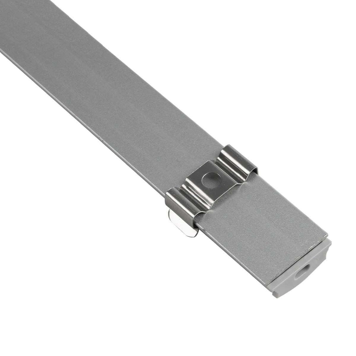 GLOBOSTAR® ALP-LINEAR CURBARIO 70802-1M Επιφανειακό Εύκαμπτο Προφίλ Αλουμινίου με Λευκό Γαλακτερό Πατητό Κάλυμμα για Ταινίες LED IP20 - Ασημί & Λευκό - Μ100 x Π1.8 x Υ0.5cm - Image 5