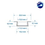 GloboStar® RECESS-PROFILE 70803-1M Προφίλ Αλουμινίου - Βάση & Ψύκτρα Ταινίας LED με Λευκό Γαλακτερό Κάλυμμα - Χωνευτή Χρήση - Συρόμενο Κάλυμμα - Ασημί - 1 Μέτρο - Μ100 x Π2.2 x Υ0.6cm