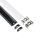 GLOBOSTAR® ALP-LINEAR CURBARIO 70804-1M Επιφανειακό Εύκαμπτο Προφίλ Αλουμινίου με Λευκό Γαλακτερό Πατητό Κάλυμμα για Ταινίες LED IP20 - Μαύρο - Μ100 x Π1.7 x Υ0.5cm - Image 2