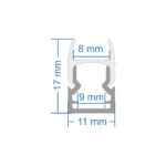 GloboStar® GLASSBOARD-PROFILE 70808-3M Προφίλ Αλουμινίου - Βάση & Ψύκτρα Ταινίας LED με Λευκό Γαλακτερό Κάλυμμα - Χρήση για Μοριακό Φωτισμό Γυαλιού Πάχους 8mm - Πατητό Κάλυμμα - Ασημί - 3 Μέτρα - Πακέτο 5 Τεμαχίων - Μ300 x Π1.1 x Υ1.7cm - Image 6