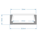 GloboStar® SURFACE-PROFILE 70809-1M Προφίλ Αλουμινίου - Βάση & Ψύκτρα Ταινίας LED με Λευκό Γαλακτερό Κάλυμμα - Επιφανειακή Χρήση - Πατητό Κάλυμμα - Ασημί - 1 Μέτρο - Μ100 x Π2.4 x Υ1.1cm - Image 2