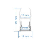 GloboStar® GLASSBOARD-PROFILE 70812-3M Προφίλ Αλουμινίου - Βάση & Ψύκτρα Ταινίας LED με Λευκό Γαλακτερό Κάλυμμα - Χρήση για Μοριακό Φωτισμό Γυαλιού Πάχους 10mm - Πατητό Κάλυμμα - Ασημί - 3 Μέτρα - Πακέτο 5 Τεμαχίων - Μ300 x Π1.7 x Υ3cm - Image 6