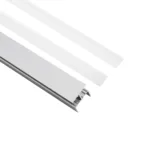 GLOBOSTAR® ALP-R-SHELF DODA 70814-1M Χωνευτό Προφίλ Αλουμινίου Ειδικό για Φωτισμό Ραφιού 18mm με Λευκό Γαλακτερό Πατητό Κάλυμμα για Ταινίες LED IP20 - Ασημί - Μ100 x Π1.5 x Υ2cm - Image 2
