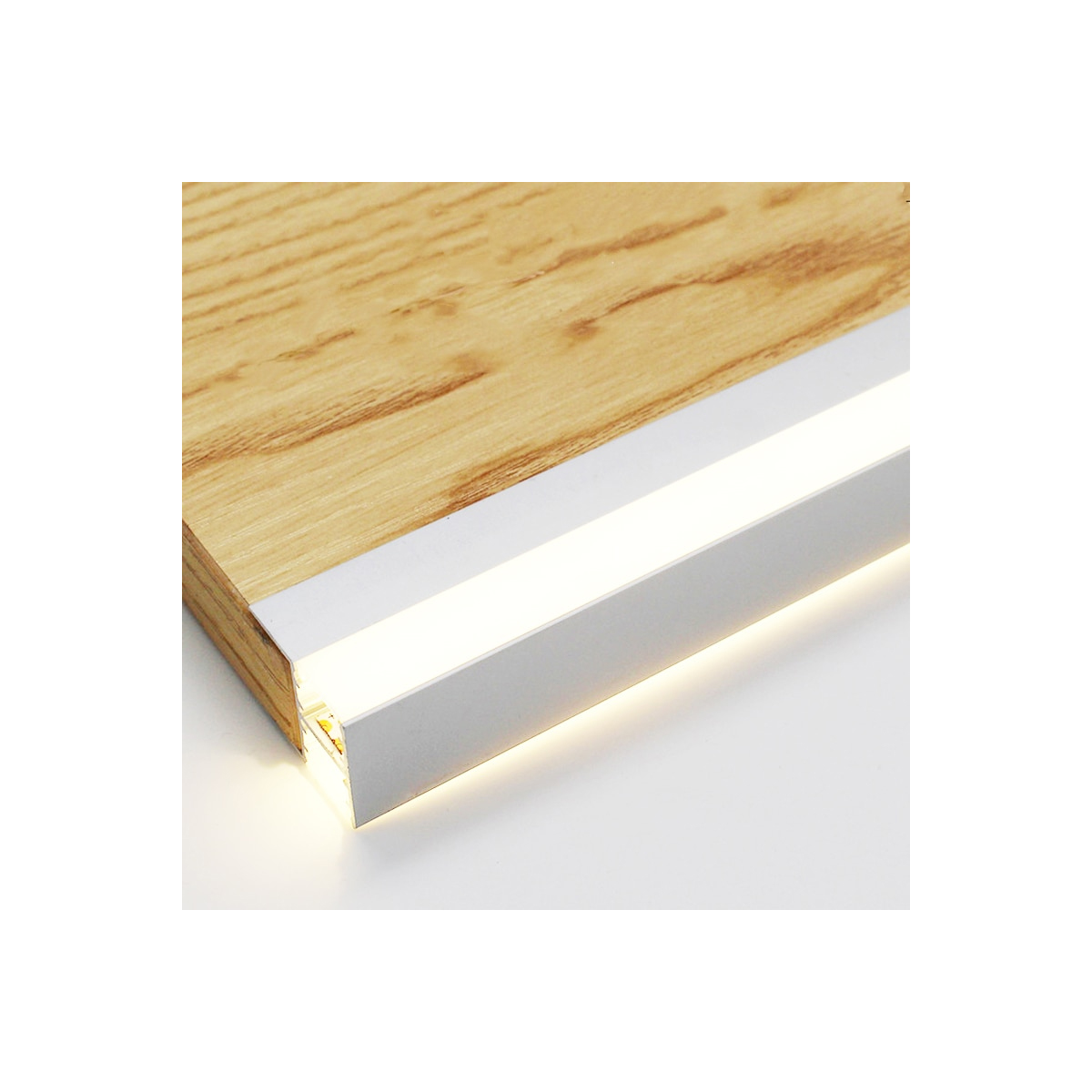 GloboStar® BOARD-PROFILE 70814-3M Προφίλ Αλουμινίου - Βάση & Ψύκτρα Ταινίας LED με Λευκό Γαλακτερό Κάλυμμα - Χρήση για Φωτισμού Ραφιού με Τοποθέτηση σε Ξύλο Πάχους 18mm - Πατητό Κάλυμμα - Ασημί - 3 Μέτρα - Πακέτο 5 Τεμαχίων - Μ300 x Π1.5 x Υ2cm - Image 8