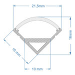 GloboStar® CORNER-PROFILE 70815-3M Προφίλ Αλουμινίου - Βάση & Ψύκτρα Ταινίας LED με Λευκό Γαλακτερό Κάλυμμα - Επιφανειακή Γωνιακή Χρήση - Πατητό Κάλυμμα - Ασημί - 3 Μέτρα - Πακέτο 5 Τεμαχίων - Μ300 x Π1.6 x Υ1.6cm - Image 4