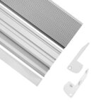 GloboStar® STAIR-PROFILE 70823-2M Προφίλ Αλουμινίου - Βάση & Ψύκτρα Ταινίας LED με Λευκό Γαλακτερό Κάλυμμα - Χρήση σε Σκαλοπάτια - Πατητό Κάλυμμα - Ασημί - 2 Μέτρα - Μ200 x Π6 x Υ2.1cm