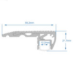 GloboStar® STAIR-PROFILE 70823-2M Προφίλ Αλουμινίου - Βάση & Ψύκτρα Ταινίας LED με Λευκό Γαλακτερό Κάλυμμα - Χρήση σε Σκαλοπάτια - Πατητό Κάλυμμα - Ασημί - 2 Μέτρα - Μ200 x Π6 x Υ2.1cm - Image 7