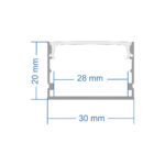 GloboStar® SURFACE-PROFILE 70825-1M Προφίλ Αλουμινίου - Βάση & Ψύκτρα Ταινίας LED με Λευκό Γαλακτερό Κάλυμμα - Επιφανειακή Χρήση - Πατητό Κάλυμμα - Μαύρο - 1 Μέτρο - Μ100 x Π3 x Υ2cm - Image 7
