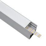 GloboStar® SURFACEPENDANT-PROFILE 70826-3M Προφίλ Αλουμινίου - Βάση & Ψύκτρα Ταινίας LED με Λευκό Γαλακτερό Κάλυμμα - Επιφανειακή & Κρεμαστή Χρήση - Πατητό Κάλυμμα - Ασημί - 3 Μέτρα - Μ300 x Π5 x Υ7cm - Image 3