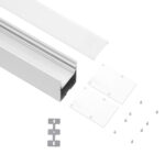 GloboStar® SURFACEPENDANT-PROFILE 70827-1M Προφίλ Αλουμινίου - Βάση & Ψύκτρα Ταινίας LED με Λευκό Γαλακτερό Κάλυμμα - Επιφανειακή & Κρεμαστή Χρήση - Πατητό Κάλυμμα - Λευκό - 1 Μέτρο - Μ100 x Π5 x Υ7cm - Image 2