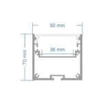 GloboStar® SURFACEPENDANT-PROFILE 70827-1M Προφίλ Αλουμινίου - Βάση & Ψύκτρα Ταινίας LED με Λευκό Γαλακτερό Κάλυμμα - Επιφανειακή & Κρεμαστή Χρήση - Πατητό Κάλυμμα - Λευκό - 1 Μέτρο - Μ100 x Π5 x Υ7cm - Image 7