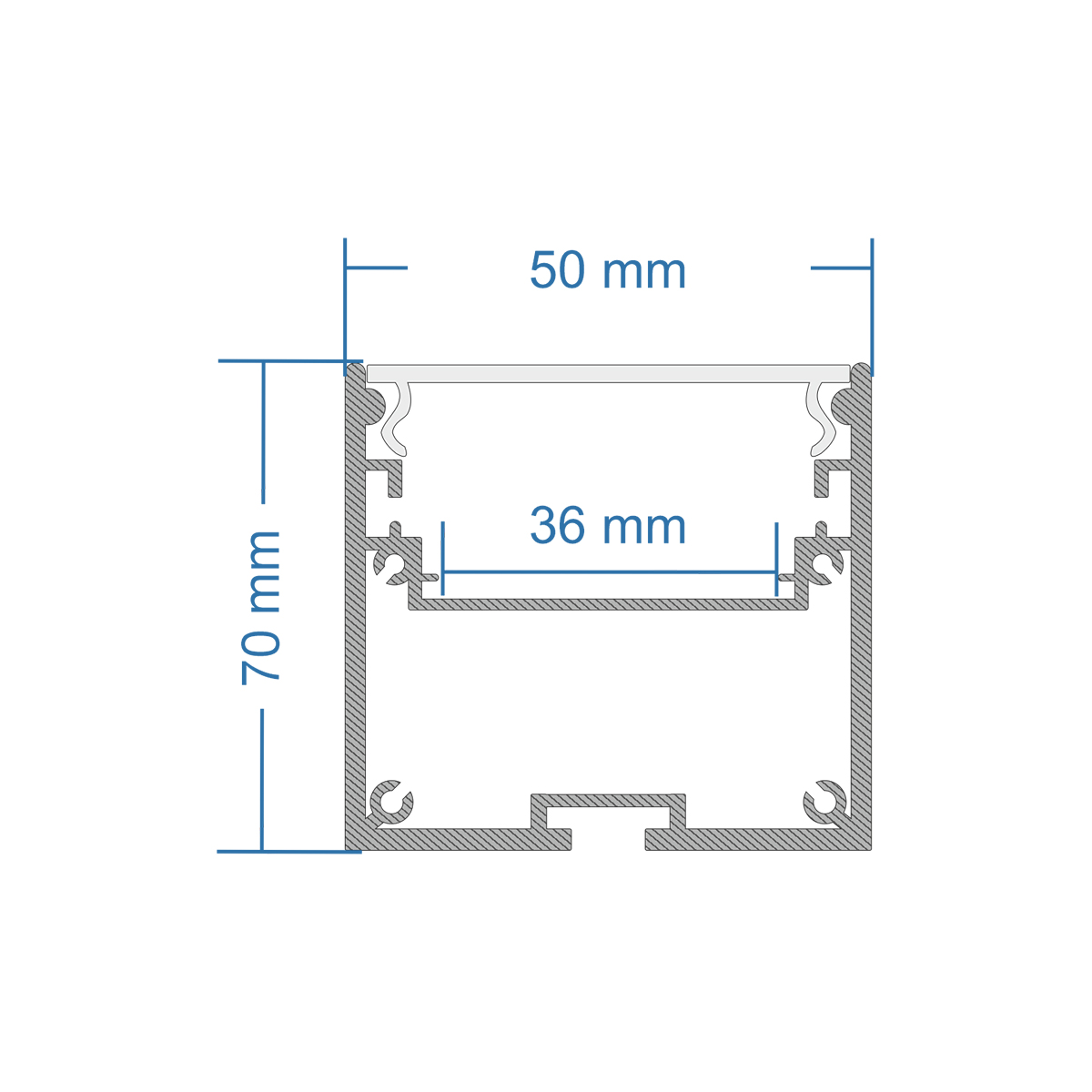 GloboStar® SURFACEPENDANT-PROFILE 70828-1M Προφίλ Αλουμινίου - Βάση & Ψύκτρα Ταινίας LED με Λευκό Γαλακτερό Κάλυμμα - Επιφανειακή & Κρεμαστή Χρήση - Πατητό Κάλυμμα - Μαύρο - 1 Μέτρο - Μ100 x Π5 x Υ7cm - Image 7