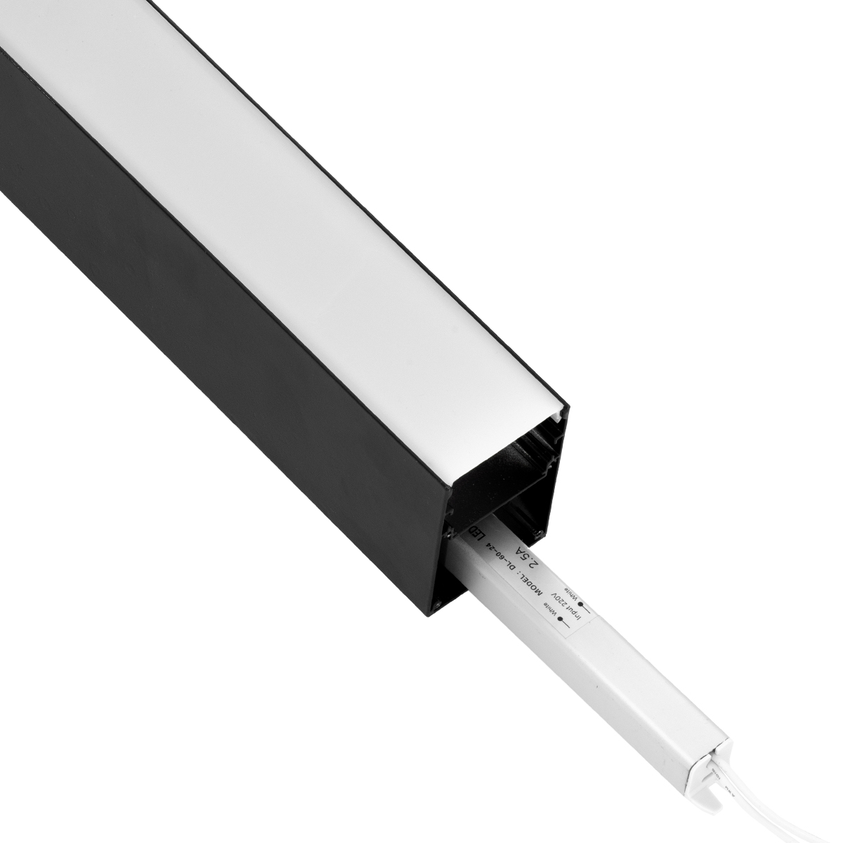 GloboStar® SURFACEPENDANT-PROFILE 70828-3M Προφίλ Αλουμινίου - Βάση & Ψύκτρα Ταινίας LED με Λευκό Γαλακτερό Κάλυμμα - Επιφανειακή & Κρεμαστή Χρήση - Πατητό Κάλυμμα - Μαύρο - 3 Μέτρα - Μ300 x Π5 x Υ7cm - Image 5