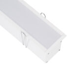 GloboStar® RECESS-PROFILE 70833-1M Προφίλ Αλουμινίου - Βάση & Ψύκτρα Ταινίας LED με Λευκό Γαλακτερό Κάλυμμα - Χωνευτή Χρήση - Πατητό Κάλυμμα - Λευκό - 1 Μέτρο - Μ100 x Π7.5 x Υ7cm