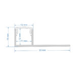 GloboStar® PLASTERBOARD-PROFILE 70834-3M Προφίλ Αλουμινίου - Βάση & Ψύκτρα Ταινίας LED με Λευκό Γαλακτερό Κάλυμμα - Χωνευτή Τερματική Χρήση σε Τελείωμα Γυψοσανίδας ή σε Πλακάκι - Trimless - Πατητό Κάλυμμα - Ασημί - 3 Μέτρα - Πακέτο 5 Τεμαχίων - Μ300 x Π3.1 x Υ1.3cm - Image 6
