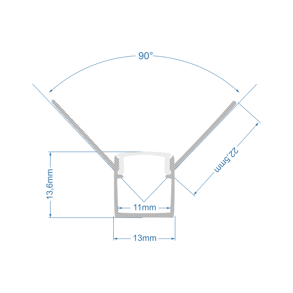 GloboStar® PLASTERBOARD-PROFILE 70836-3M Προφίλ Αλουμινίου - Βάση & Ψύκτρα Ταινίας LED με Λευκό Γαλακτερό Κάλυμμα - Χωνευτή Γωνιακή Χρήση σε Εσωτερική Γωνία Γυψοσανίδας - Trimless - Πατητό Κάλυμμα - Ασημί - 3 Μέτρα - Πακέτο 5 Τεμαχίων - Μ300 x Π3.1 x Υ1.3cm - Image 6