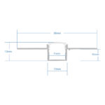 GloboStar® PLASTERBOARD-PROFILE 70838-2M Προφίλ Αλουμινίου - Βάση & Ψύκτρα Ταινίας LED με Λευκό Γαλακτερό Κάλυμμα - Χωνευτή Χρήση σε Γυψοσανίδα - Trimless - Πατητό Κάλυμμα - Ασημί - 2 Μέτρα - Πακέτο 5 Τεμαχίων - Μ200 x Π5.6 x Υ1.5cm - Image 6