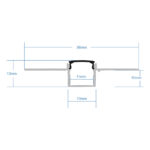 GloboStar® PLASTERBOARD-PROFILE 70839-1M Προφίλ Αλουμινίου - Βάση & Ψύκτρα Ταινίας LED με Μαύρο Φιμέ Κάλυμμα - Χωνευτή Χρήση σε Γυψοσανίδα - Trimless - Πατητό Κάλυμμα - Ασημί - 1 Μέτρο - Μ100 x Π5.6 x Υ1.5cm - Image 6