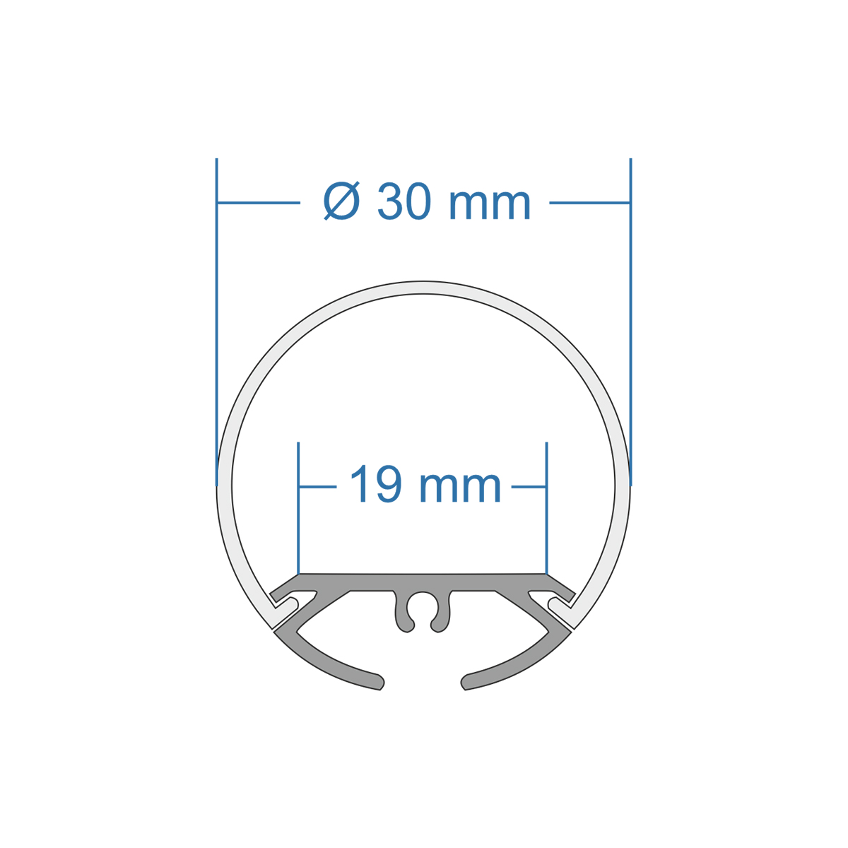 GloboStar® SURFACEPENDANT-PROFILE 70853-3M Προφίλ Αλουμινίου - Βάση & Ψύκτρα Ταινίας LED με Λευκό Γαλακτερό Κάλυμμα - Επιφανειακή & Κρεμαστή Χρήση - Πατητό Κάλυμμα - Ασημί - 3 Μέτρα - Μ300 x Φ3cm - Image 7
