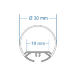 GloboStar® SURFACEPENDANT-PROFILE 70854-1M Προφίλ Αλουμινίου - Βάση & Ψύκτρα Ταινίας LED με Λευκό Γαλακτερό Κάλυμμα - Επιφανειακή & Κρεμαστή Χρήση - Πατητό Κάλυμμα - Μαύρο - 1 Μέτρο - Μ100 x Φ3cm - Image 7