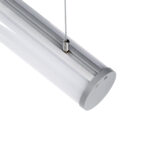 GloboStar® SURFACEPENDANT-PROFILE 70855-3M Προφίλ Αλουμινίου - Βάση & Ψύκτρα Ταινίας LED με Λευκό Γαλακτερό Κάλυμμα - Επιφανειακή & Κρεμαστή Χρήση - Πατητό Κάλυμμα - Ασημί - 3 Μέτρα - Μ300 x Φ6cm - Image 5