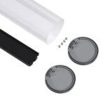 GloboStar® SURFACEPENDANT-PROFILE 70856-1M Προφίλ Αλουμινίου - Βάση & Ψύκτρα Ταινίας LED με Λευκό Γαλακτερό Κάλυμμα - Επιφανειακή & Κρεμαστή Χρήση - Πατητό Κάλυμμα - Μαύρο - 1 Μέτρο - Μ100 x Φ6cm - Image 2