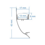 GloboStar® SURFACE-PROFILE 70858-3M Προφίλ Αλουμινίου - Βάση & Ψύκτρα Ταινίας LED με Λευκό Γαλακτερό Κάλυμμα - Επιφανειακή Χρήση Δημιουργίας Κρυφού Φωτισμού - Πατητό Κάλυμμα - Λευκό - 3 Μέτρα - Πακέτο 5 Τεμαχίων - Μ300 x Π1.7 x Υ4.2cm - Image 8