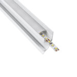 GloboStar® SURFACE-PROFILE 70858-3M Προφίλ Αλουμινίου - Βάση & Ψύκτρα Ταινίας LED με Λευκό Γαλακτερό Κάλυμμα - Επιφανειακή Χρήση Δημιουργίας Κρυφού Φωτισμού - Πατητό Κάλυμμα - Λευκό - 3 Μέτρα - Πακέτο 5 Τεμαχίων - Μ300 x Π1.7 x Υ4.2cm