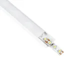 GLOBOSTAR® ALP-LINEAR CURBARIO 70863-1M Επιφανειακό Εύκαμπτο Προφίλ Αλουμινίου με Λευκό Γαλακτερό Πατητό Κάλυμμα για Ταινίες LED IP20 - Λευκό - Μ100 x Π1.7 x Υ0.5cm