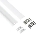 GLOBOSTAR® ALP-LINEAR CURBARIO 70863-1M Επιφανειακό Εύκαμπτο Προφίλ Αλουμινίου με Λευκό Γαλακτερό Πατητό Κάλυμμα για Ταινίες LED IP20 - Λευκό - Μ100 x Π1.7 x Υ0.5cm - Image 2