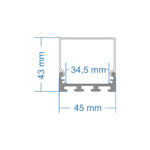 GloboStar® SURFACEPENDANT-PROFILE 70865-1M Προφίλ Αλουμινίου - Βάση & Ψύκτρα Ταινίας LED με Λευκό Γαλακτερό Κάλυμμα - Επιφανειακή & Κρεμαστή Χρήση - Πατητό Κάλυμμα - Λευκό - 1 Μέτρο - Μ100 x Π4.5 x Υ4.2cm - Image 7