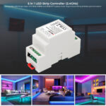 GloboStar® 71415 LS2S Mi-BOXER DC WiFi & RF 2.4Ghz Dimmer High Speed Controller 5 Καναλιών DC 12-24V 5 x 6A 144W - Max 10A 240W - IP20 RGBW+WW - Din Rail Ράγας - Μ9 x Π3.4 x Υ6cm - 5 Years Warranty - Image 11