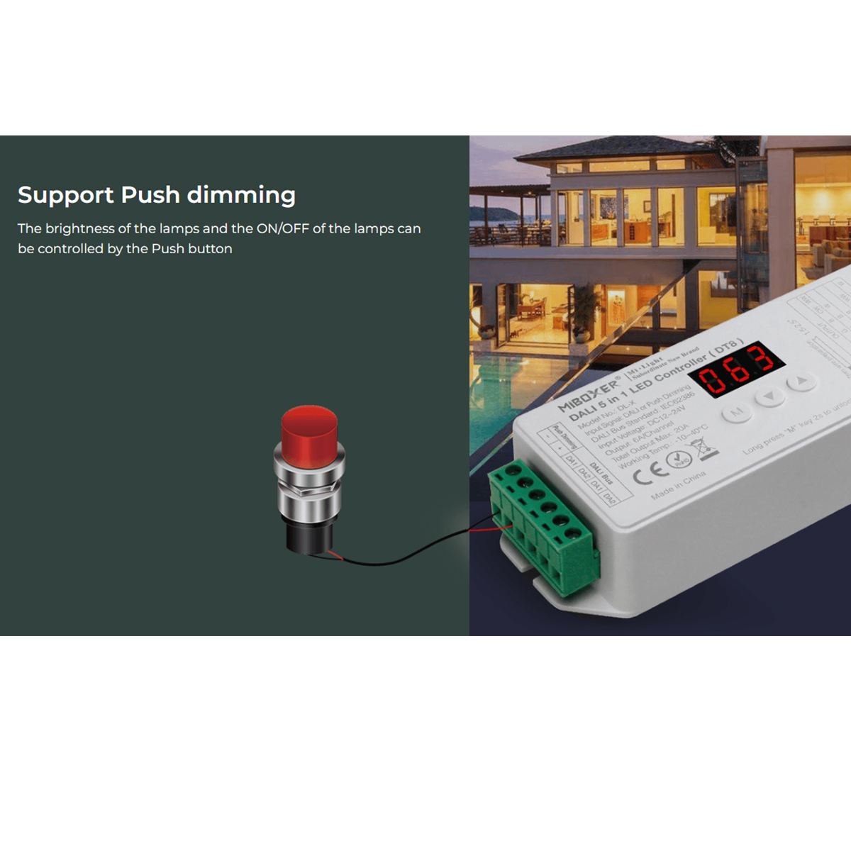 GloboStar® 71423 DL-X Mi-BOXER DC DALI & Push Dimming 5 in 1 High Speed Controller / Dimmer 5 Καναλιών DC 12-24V 5 x 6A 144W - Max 20A 480W - IP20 RGBW+WW Μ13 x Π5 x Υ2.5cm - 5 Years Warranty - Image 13