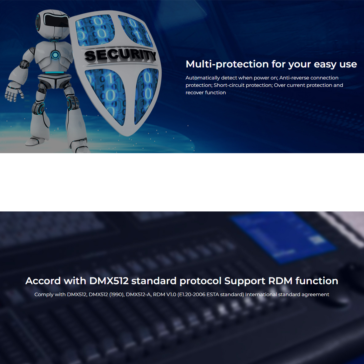 GloboStar® 71425 D3-CX Mi-BOXER DC DMX & RDM Dimmer High Speed Controller / Decoder 3 Καναλιών DC 12-24V 3 x 6A 144W - Max 18A 432W - IP20 Μ13 x Π5 x Υ2.5cm - 5 Years Warranty - Image 13