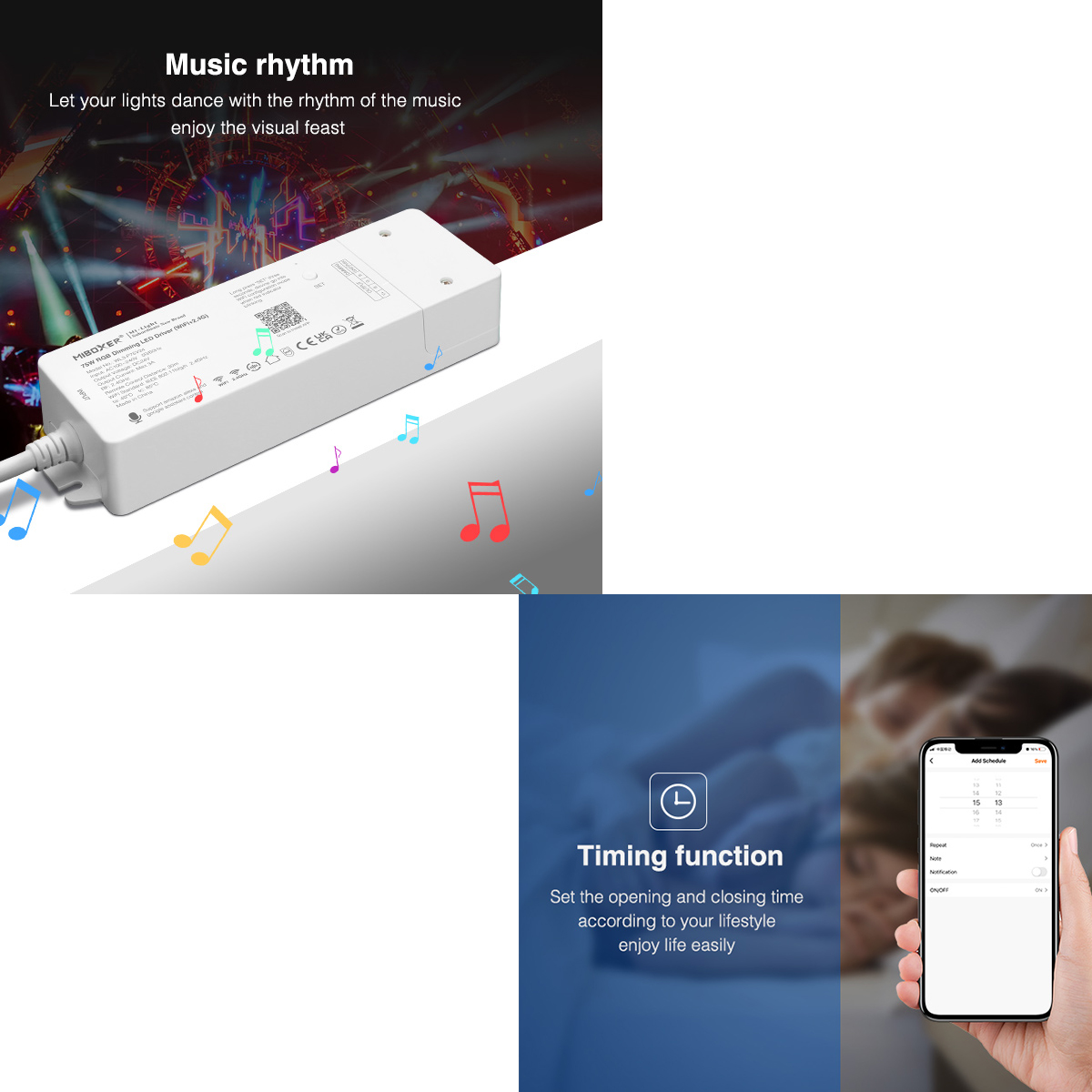 GloboStar® 71439 WL3-P75V24 Mi-BOXER DC Smart Wifi & RF 2.4Ghz & Push Dimming Power Supply Τροφοδοτικό SELV & Controller / Dimmer All in One 3 Καναλιών AC100-240V σε DC 24V 3 x 0.6A 14.4W - Max 3A 75W - IP20 RGB Μ19 x Π5.5 x Υ3.2cm - 5 Years Warranty - Image 18