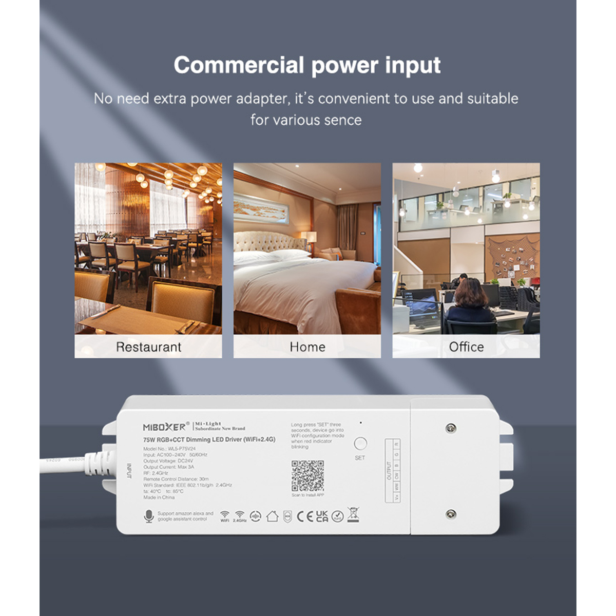 GloboStar® 71441 WL5-P75V24 Mi-BOXER DC Smart Wifi & RF 2.4Ghz Power Supply Τροφοδοτικό SELV & Controller / Dimmer All in One 5 Καναλιών AC100-240V σε DC 24V 5 x 0.6A 14.4W - Max 3A 75W - IP20 RGBW+WW Μ19 x Π5.5 x Υ3.2cm - 5 Years Warranty - Image 20