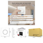 GloboStar® 71443 K1 Mi-BOXER Ασύρματο Επιτοίχιο Χειριστήριο Dimmer RF 2.4Ghz για όλα τα Μονόχρωμα Mi-BOXER Controller DC 3V 1 x CR2032 - IP20 Λευκό Μ8.5 x Π8.5 x Υ2.5cm - 5 Years Warranty - Image 7