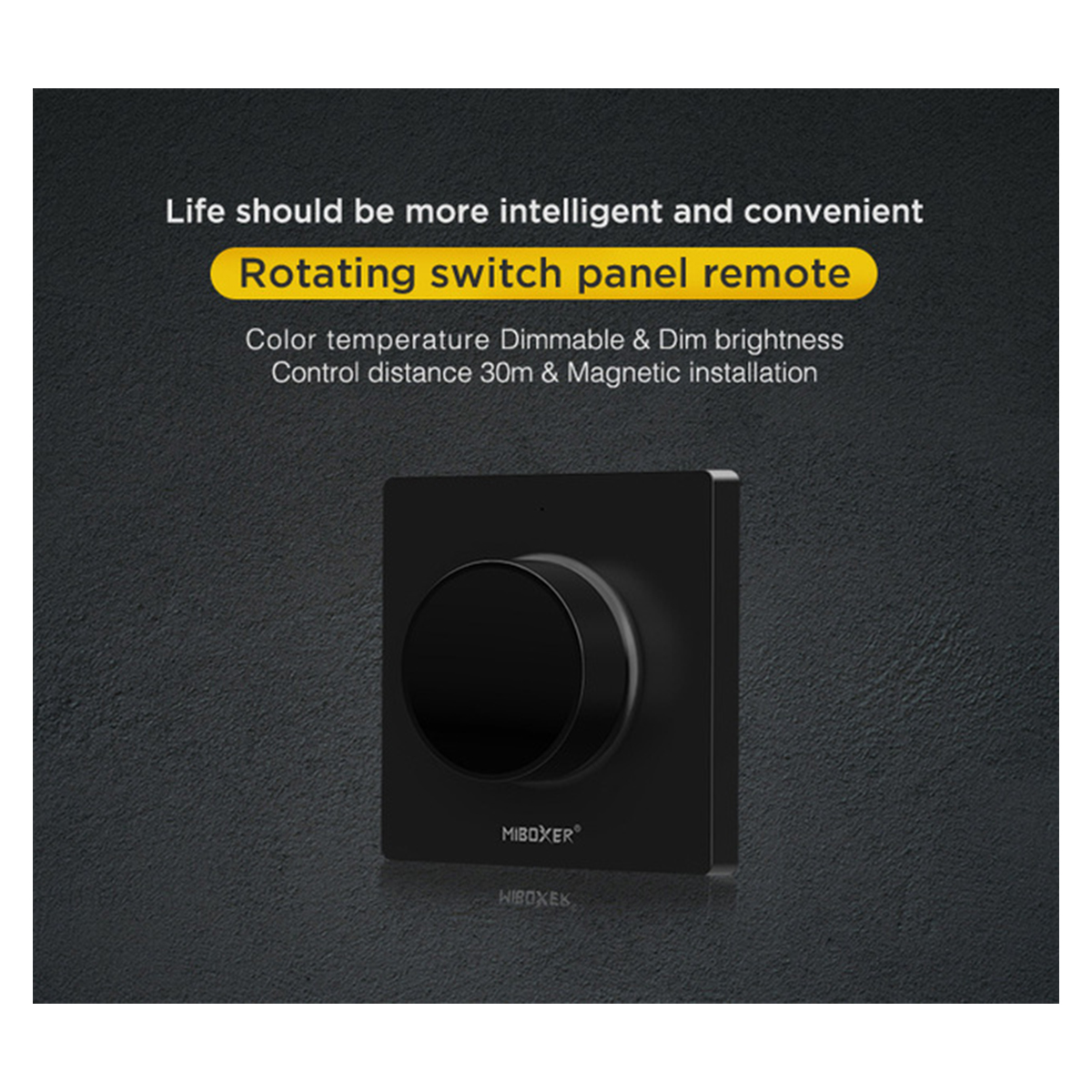 GloboStar® 71444 K1-B Mi-BOXER Ασύρματο Επιτοίχιο Χειριστήριο Dimmer RF 2.4Ghz για όλα τα Μονόχρωμα Mi-BOXER Controller DC 3V 1 x CR2032 - IP20 Μαύρο Μ8.5 x Π8.5 x Υ2.5cm - 5 Years Warranty - Image 10