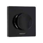 GloboStar® 71444 K1-B Mi-BOXER Ασύρματο Επιτοίχιο Χειριστήριο Dimmer RF 2.4Ghz για όλα τα Μονόχρωμα Mi-BOXER Controller DC 3V 1 x CR2032 - IP20 Μαύρο Μ8.5 x Π8.5 x Υ2.5cm - 5 Years Warranty