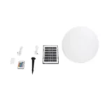 GLOBOSTAR® AQUAGLOW 71475 Μοντέρνο Φωτιστικό Κήπου Μπάλα με IR Ασύρματο Χειριστήριο LED 5W 400lm 360° DC 5V με USB-C με Ενσωματωμένο Φωτοβολταϊκό Panel 6V 1.5W & Επαναφορτιζόμενη Μπαταρία Li-ion 3.7V 3x18650 1800mAh Αδιάβροχο IP54 Πολύχρωμο RGBW Dimmable - Sanan SMD Chip - Γαλακτερό Λευκό - Μ35 x Π35 x Υ34cm - 2 Χρόνια Εγγύηση - Image 8