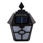 GloboStar® 71494 Αυτόνομο Ηλιακό Φωτιστικό Τοίχου Μαύρο LED SMD 1W 40lm με Ενσωματωμένη Μπαταρία 600mAh - Φωτοβολταϊκό Πάνελ με Αισθητήρα Ημέρας-Νύχτας IP65 Ψυχρό Λευκό 6000K - Image 2